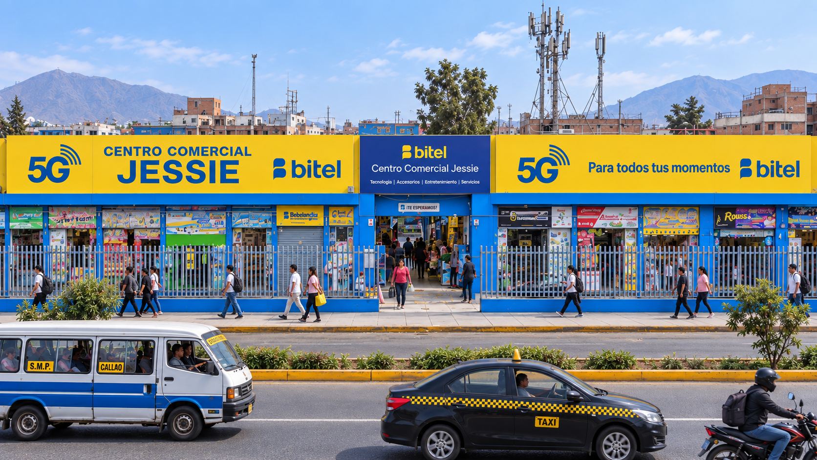 Fachada del Centro Comercial Jessie en la avenida Nicolás Ayllón